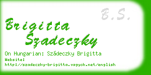 brigitta szadeczky business card